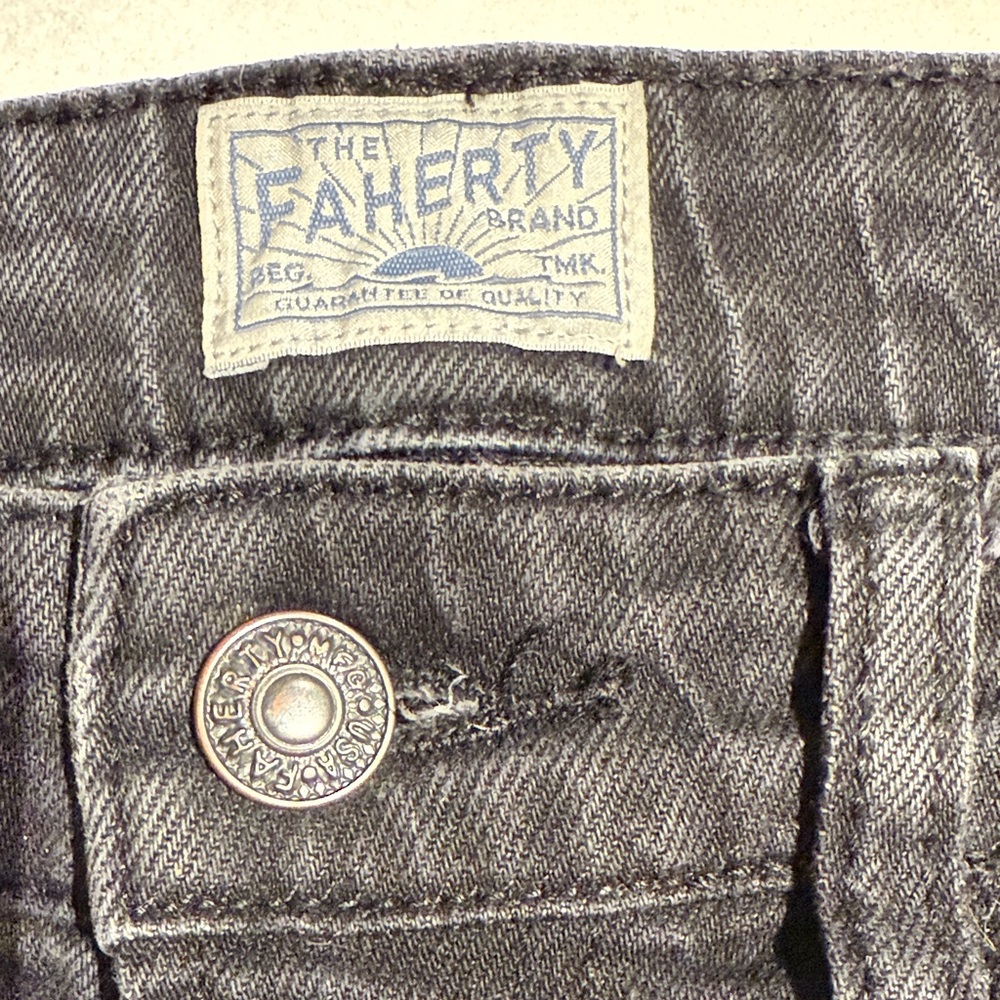 Faherty Charcoal Denim Jeans